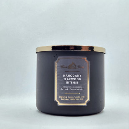 White Barn 3-Wick Mahogany Teakwood High Intensity Candle 14.5 oz | Bath & Body Works