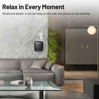 Battery-Powered Waterless Essential Oil Diffuser – 150mL, Bluetooth App Control, Covers Up to 2000 sq ft