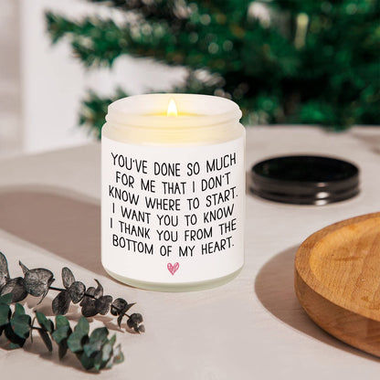 BaubleDazz Thank You Gifts for Women - Lavender Soy Wax Candle (7oz) - Appreciation Gift for Friends, Coworkers, Hostess
