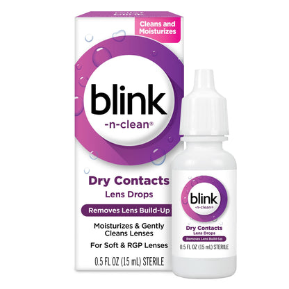 Bausch + Lomb Blink N Clean Dry Contacts Lens Drops – 0.5 fl oz