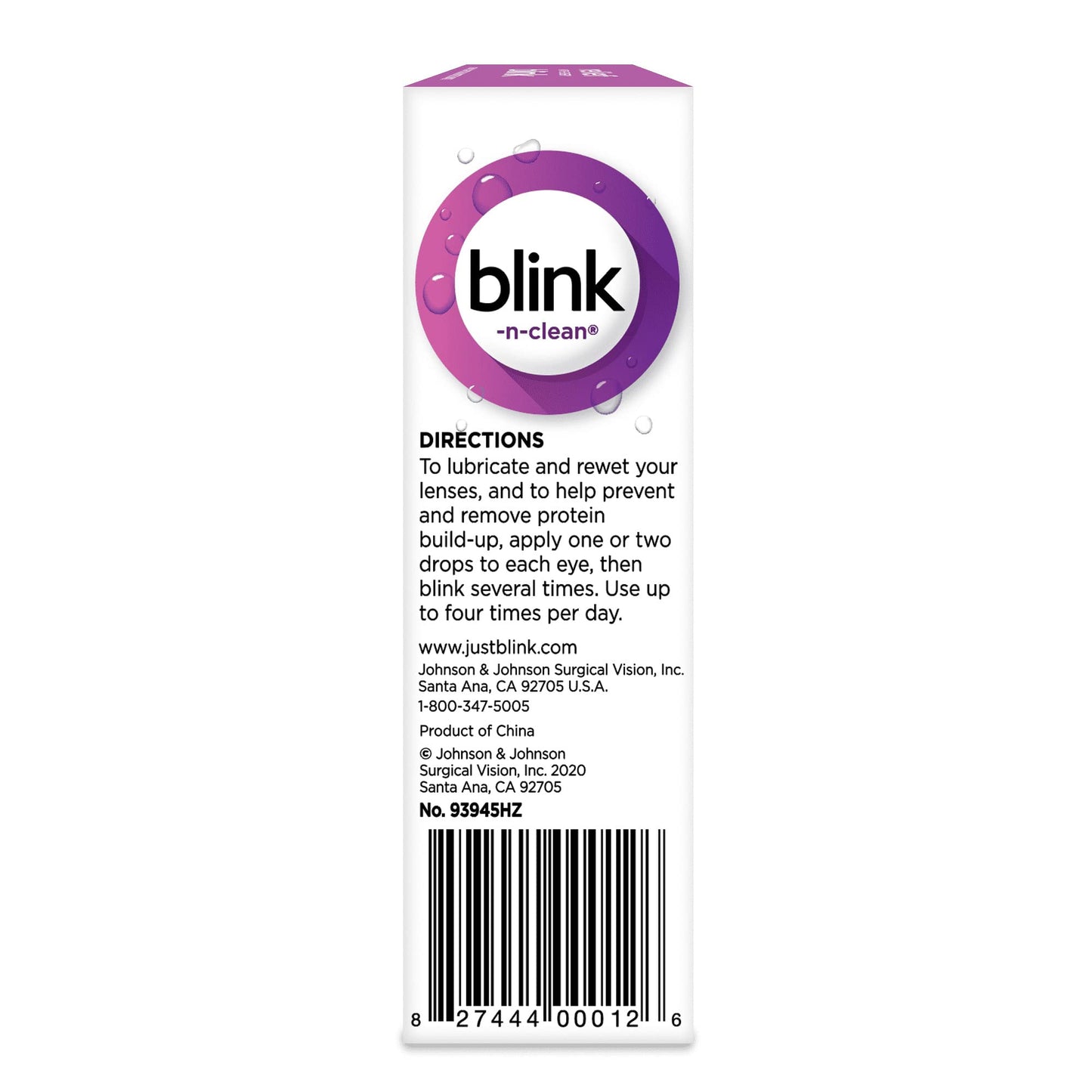 Bausch + Lomb Blink N Clean Dry Contacts Lens Drops – 0.5 fl oz