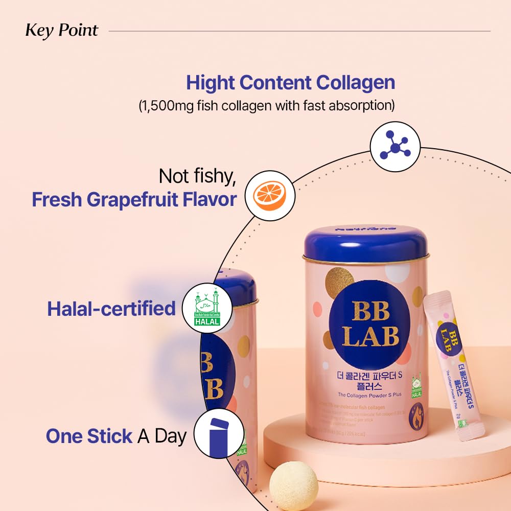 BB LAB Collagen Powder S Plus Halal – Low-Molecular Marine Collagen Sticks