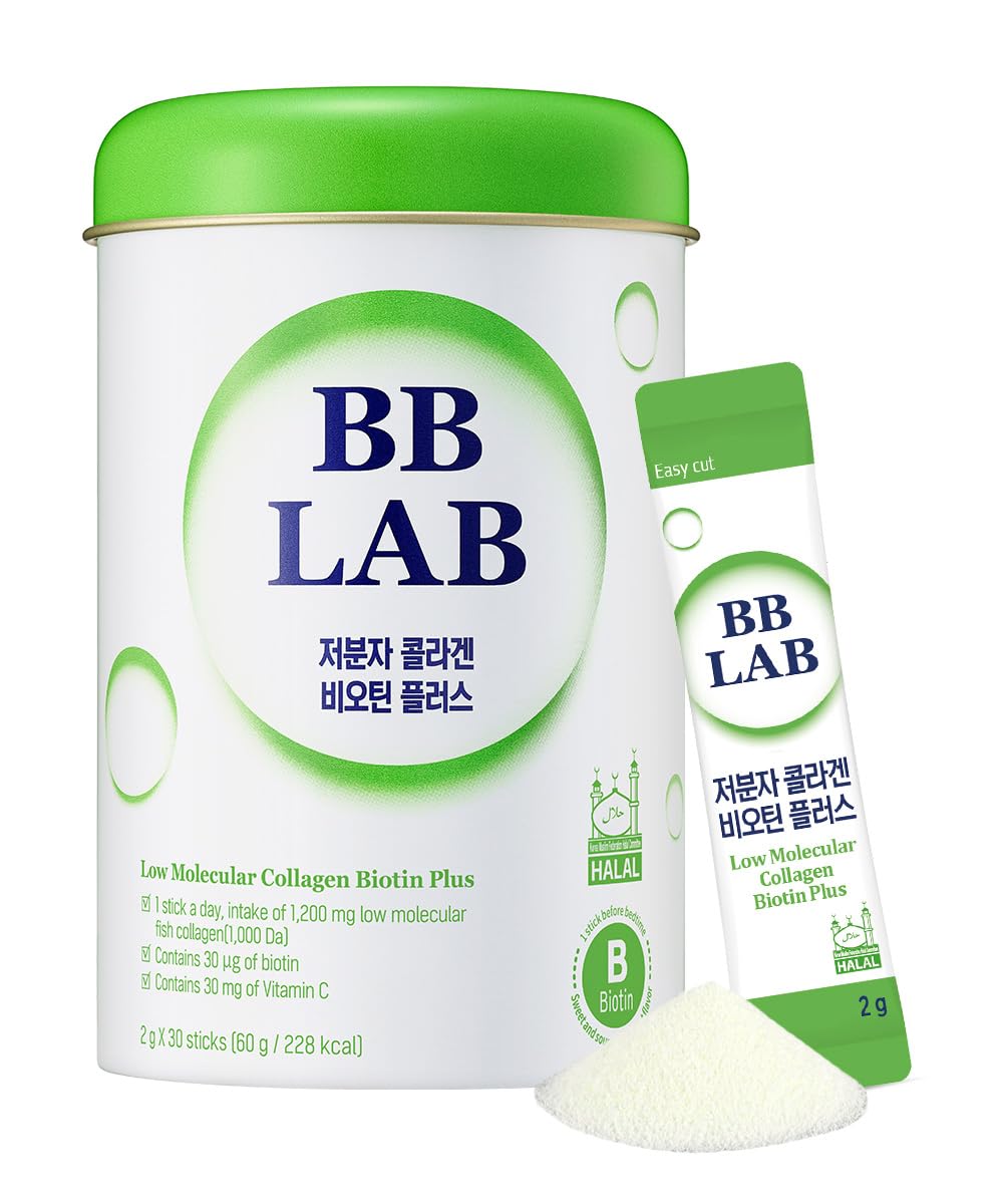 BB LAB Low Molecular Collagen Biotin Plus – Halal, Korean Marine Collagen, Shine Muscat Flavor