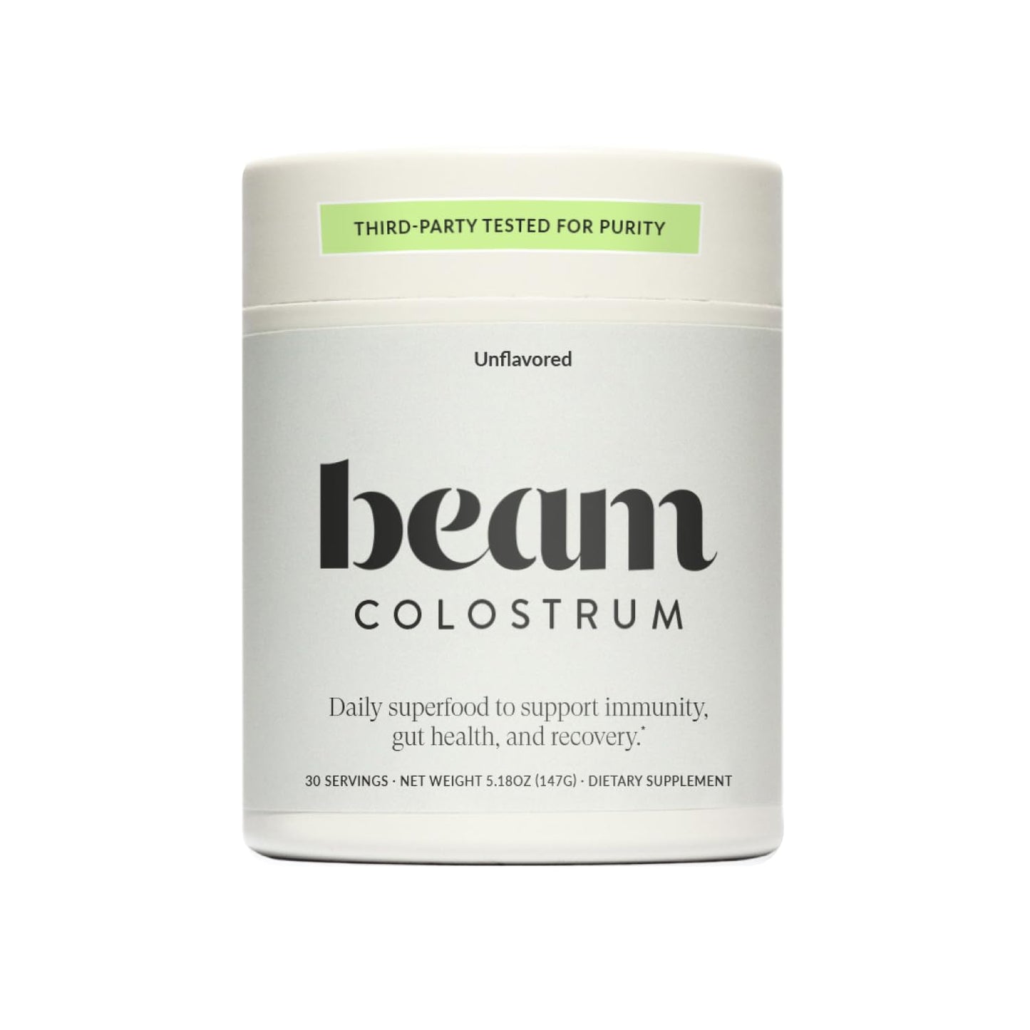 Beam Colostrum Powder – Gut Health, Immune Support & Recovery (3 g per Serving) | Grass-Fed, 30 Servings