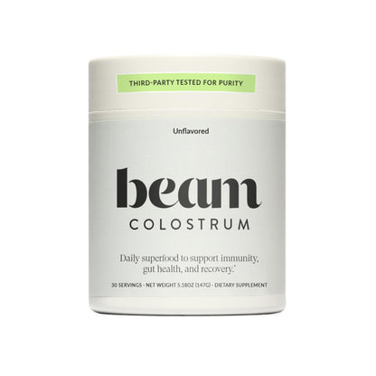 Beam Colostrum Powder – Gut Health, Immune Support & Recovery (3 g per Serving) | Grass-Fed, 30 Servings