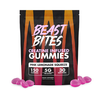 BEAST BITES Creatine Gummies - 5g Creapure per Serving, NSF Certified