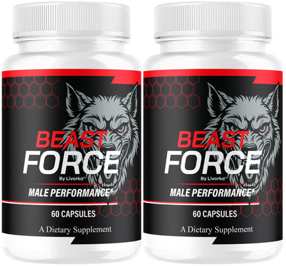 (2 Pack) Beast Force for Men Pills – Official BeastForce Capsules, All-Natural Maximum Strength, 120 Capsules