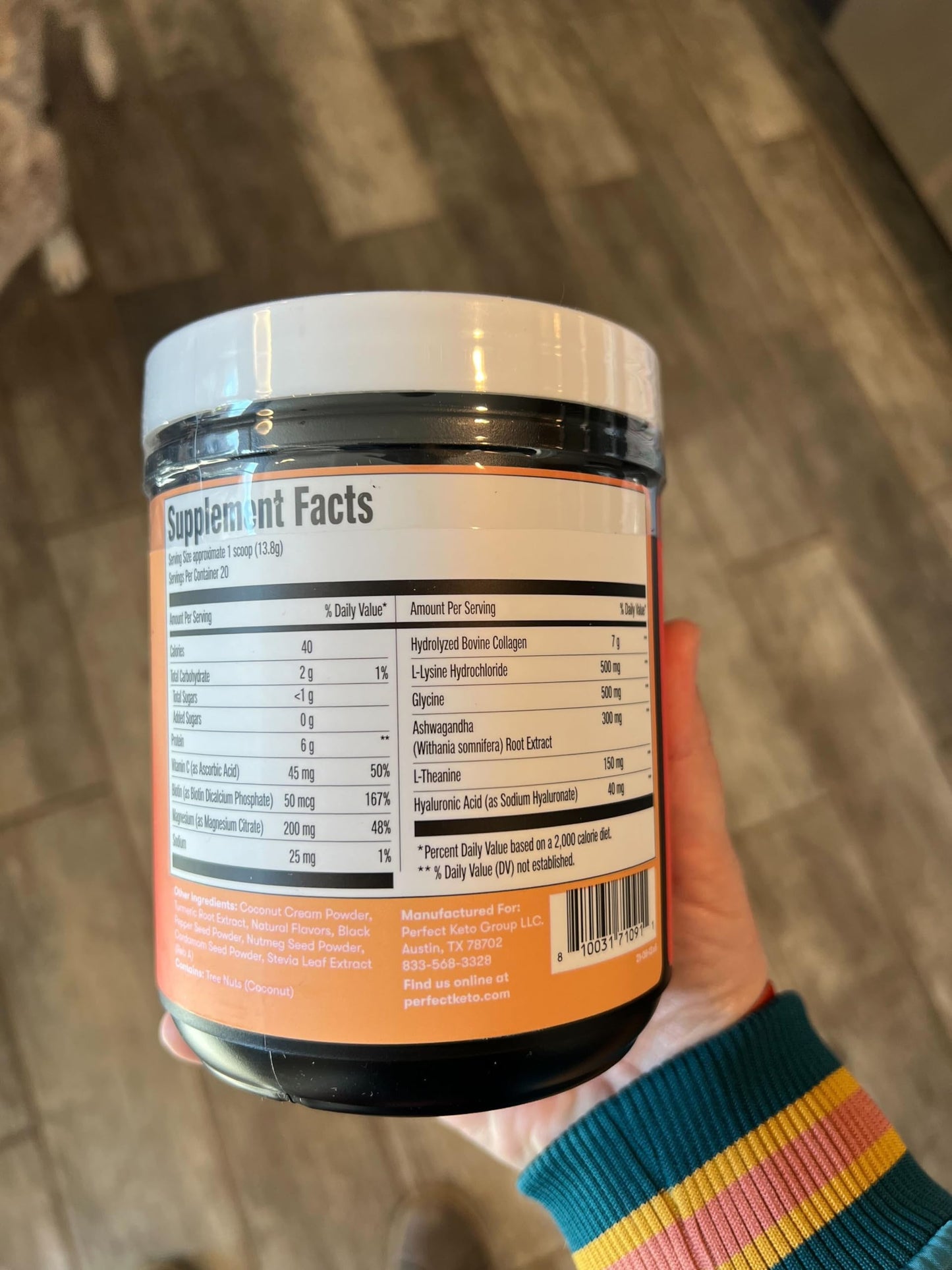 Beauty + Sleep Collagen Protein Powder – Turmeric Coconut Latte | Perfect Keto