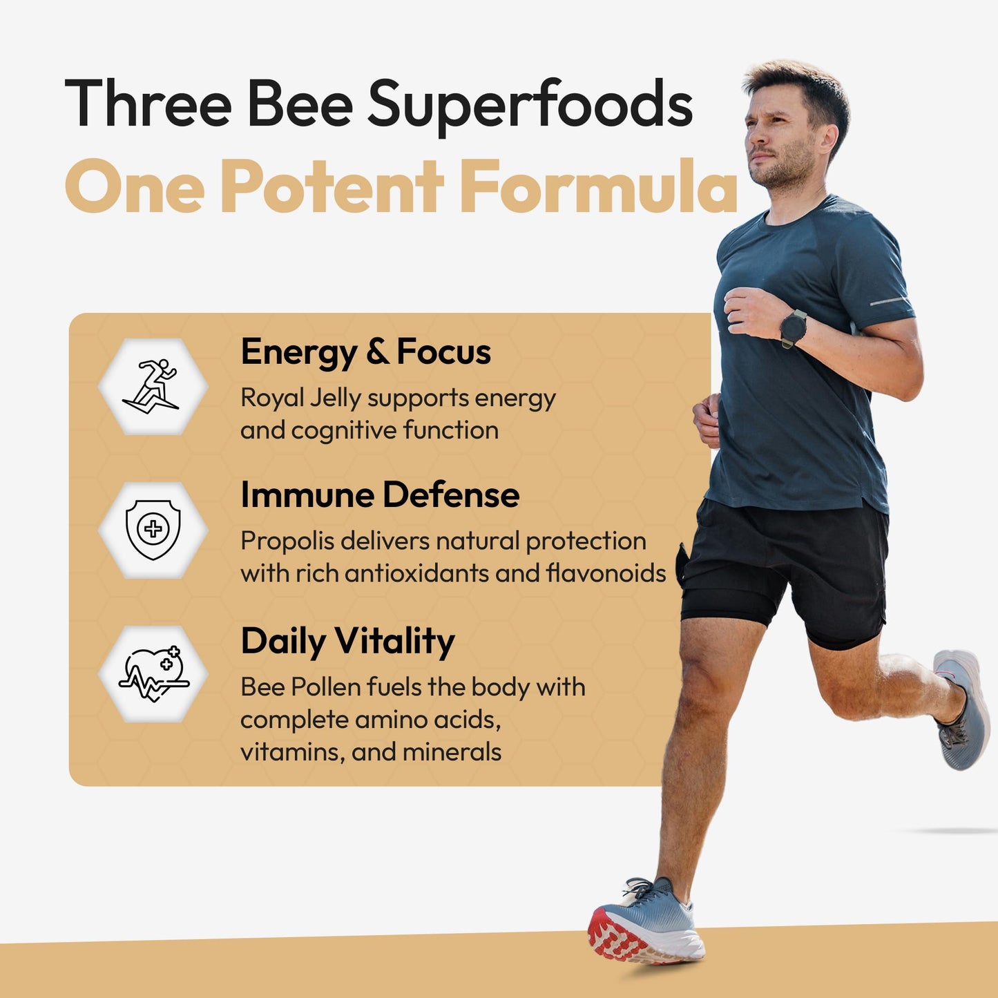 Bee and You Royal Jelly Tablets – Propolis & Bee Pollen for Immune Support | 60ct