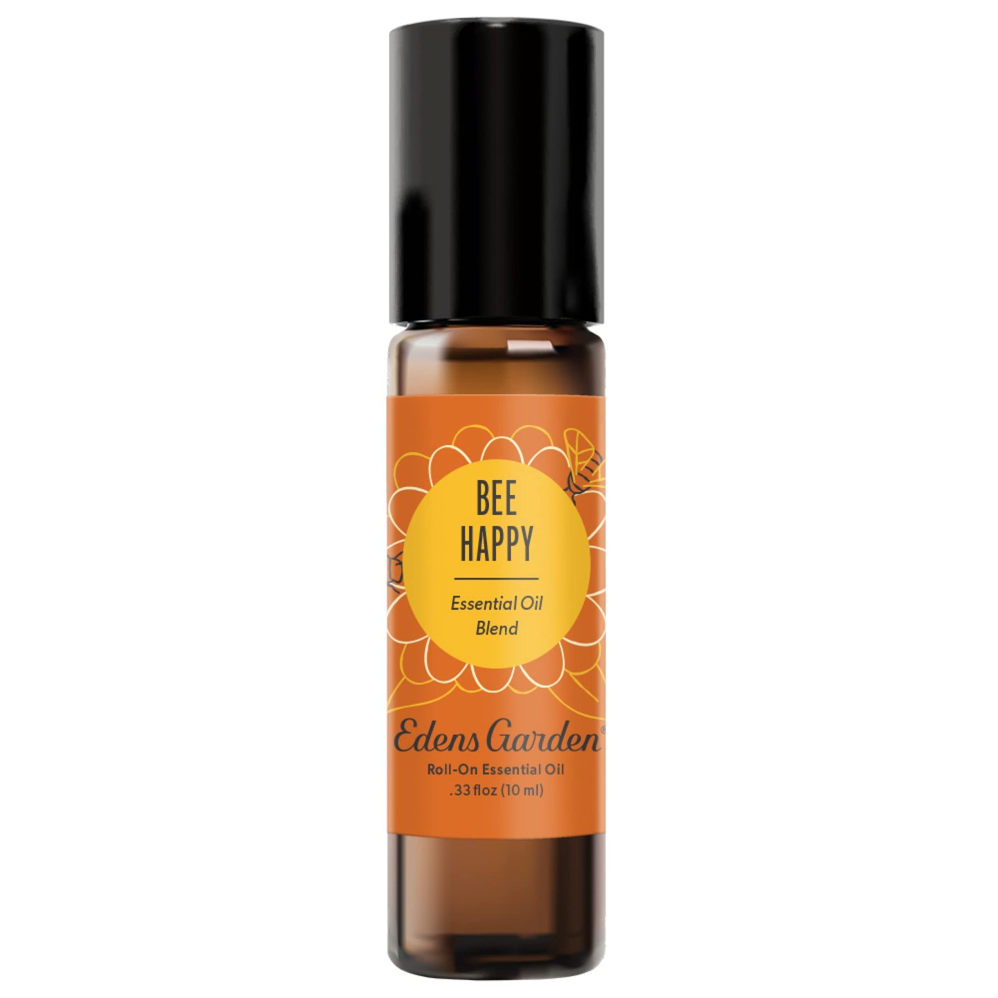 Edens Garden Bee Happy Essential Oil Roll-On Blend- 100% Pure Premium Grade, Natural, Therapeutic, Aromatherapy, Kid & Skin Safe, The Best for Relaxation, Tension Pre-Diluted 10 ml (.33 fl oz)