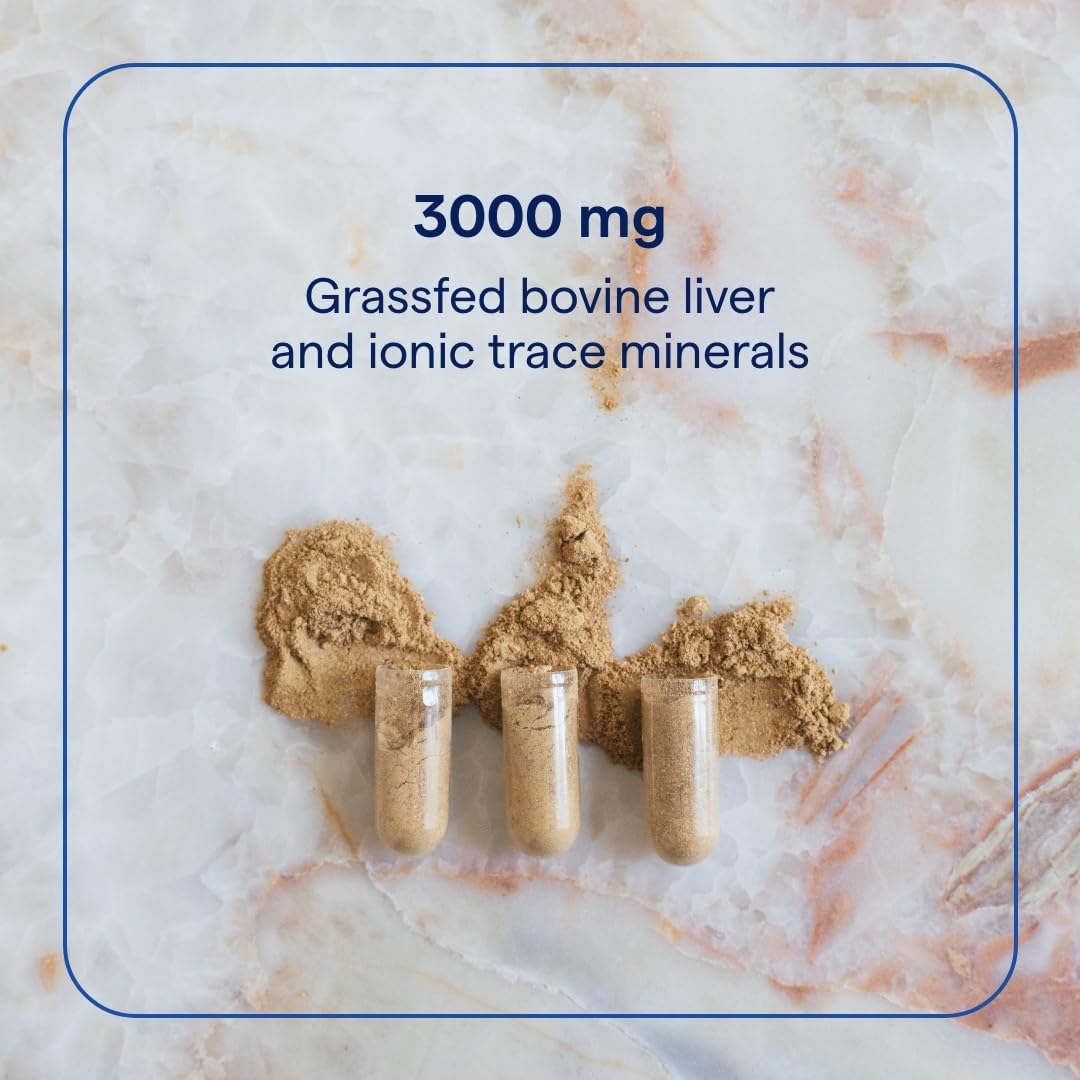Trace Minerals Beef Liver 500mg – Bone Health & Energy Support | 180 Capsules