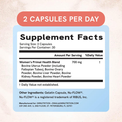 Beef Organ Supplement for Women – Hormone Health & Energy | Grass-Fed NZ Organs 60 Ct