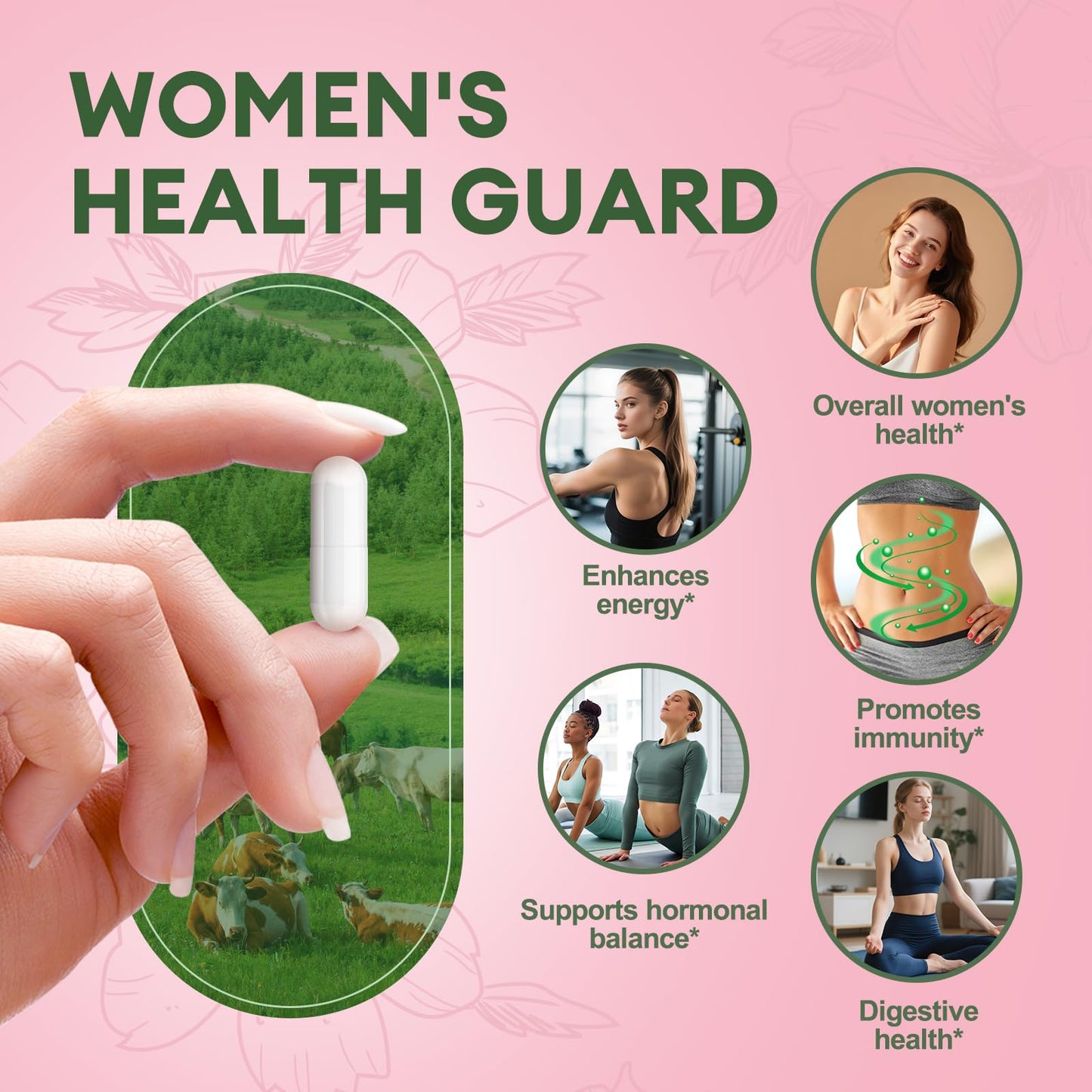 Beef Organ Supplement for Women | Grass-Fed Liver, Heart & Uterus - Hormone Balance & Energy | 120 Caps