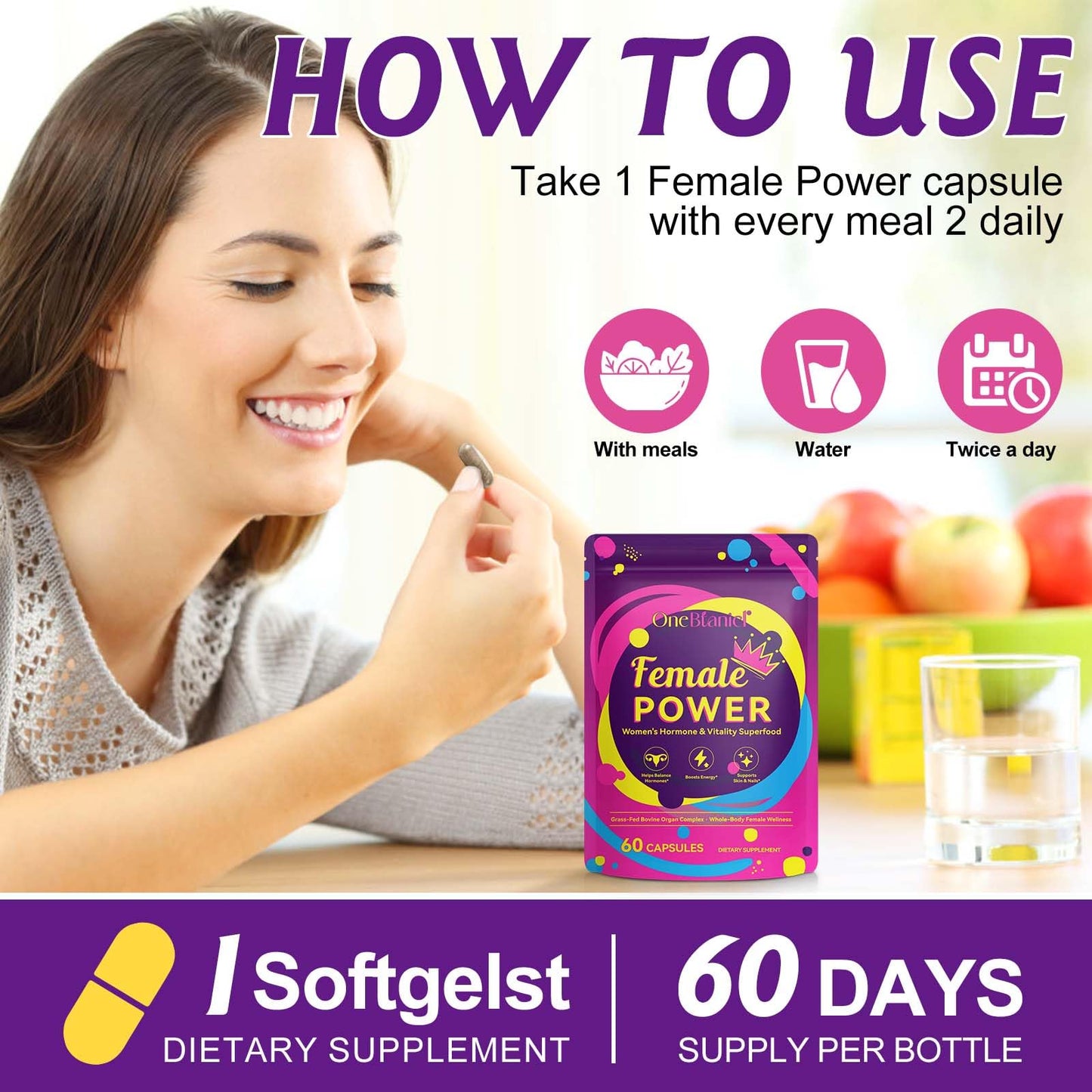 Beef Organ Supplement for Women – Grass-Fed Liver Capsules – 60 Capsules