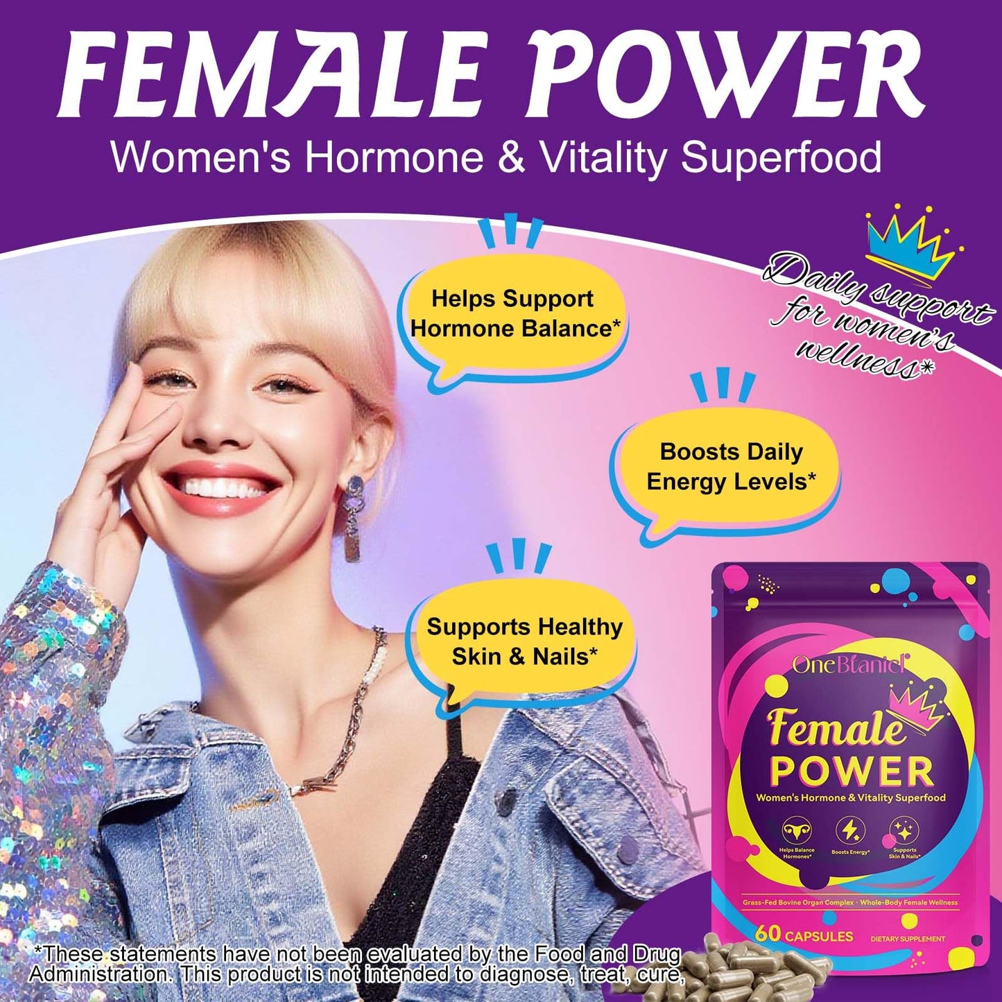 Beef Organ Supplement for Women – 60 Capsules, Grass-Fed & Non-GMO
