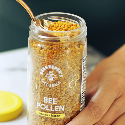 Beekeeper's Naturals – 100% Raw Bee Pollen Granules (5.2 oz) – Paleo & Keto, Gluten Free
