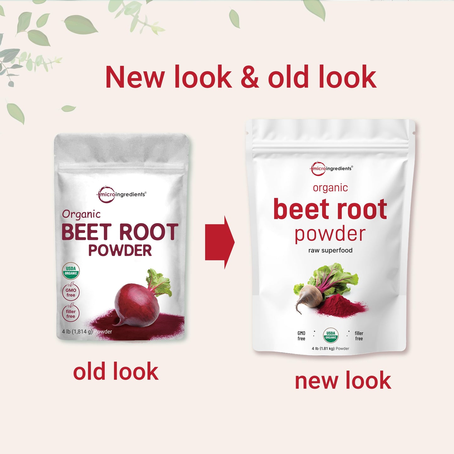 Micro Ingredients Organic Beet Root Powder – 4 Lbs, Cold-Pressed & Water-Soluble