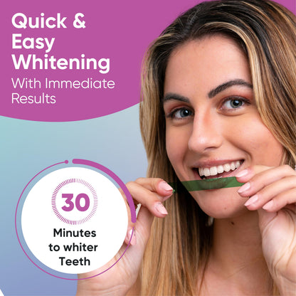 Gentle Teeth Whitening Strips - 28 Stripes | Peroxide-Free Whitening