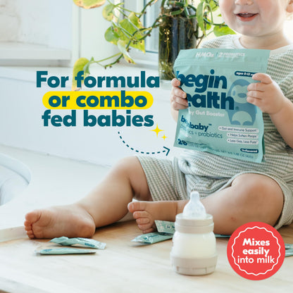 BeginBaby Prebiotics & Probiotics for Infants (0-12 Months) | Begin Health, 28-Pack Unflavored