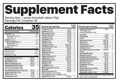 Believe Supplements Superfoods+Greens (Orange Vanilla) - Immune Support & Greens Powder