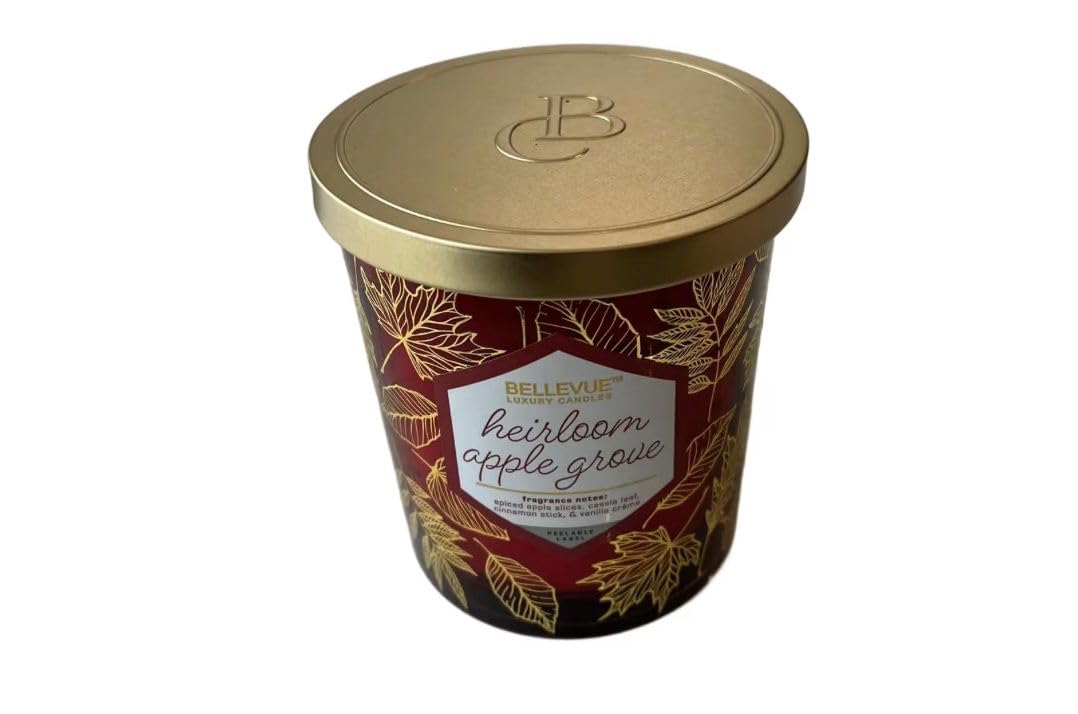 Bellevue Luxury Candles – 4 Soy Blend Candles, 12 oz Each, Removable Labels, Lead-Free Wicks