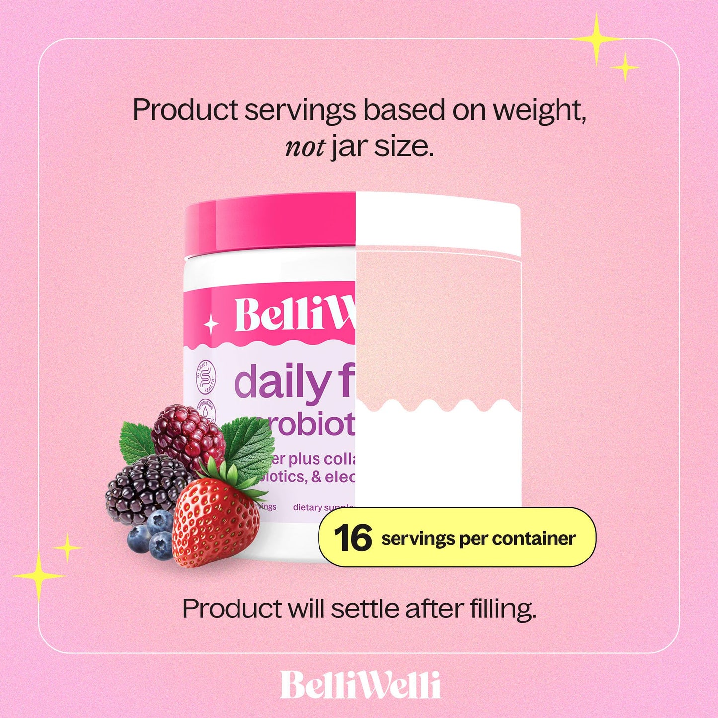 Belli Welli Fiber Supplement for Women & Men – Organic Acacia, Collagen & Probiotics