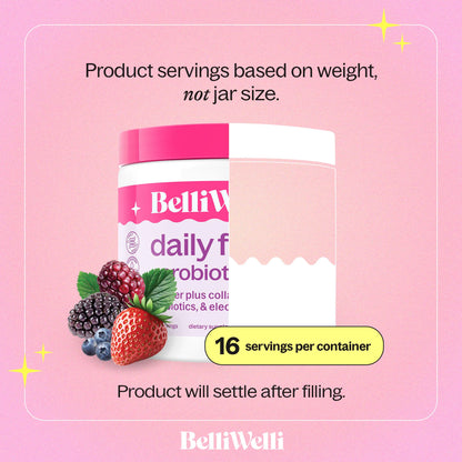 Belli Welli Fiber Supplement for Women & Men – Organic Acacia, Collagen & Probiotics
