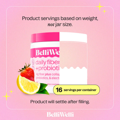 Belli Welli Fiber Supplement – Strawberry Lemonade (Organic Acacia)