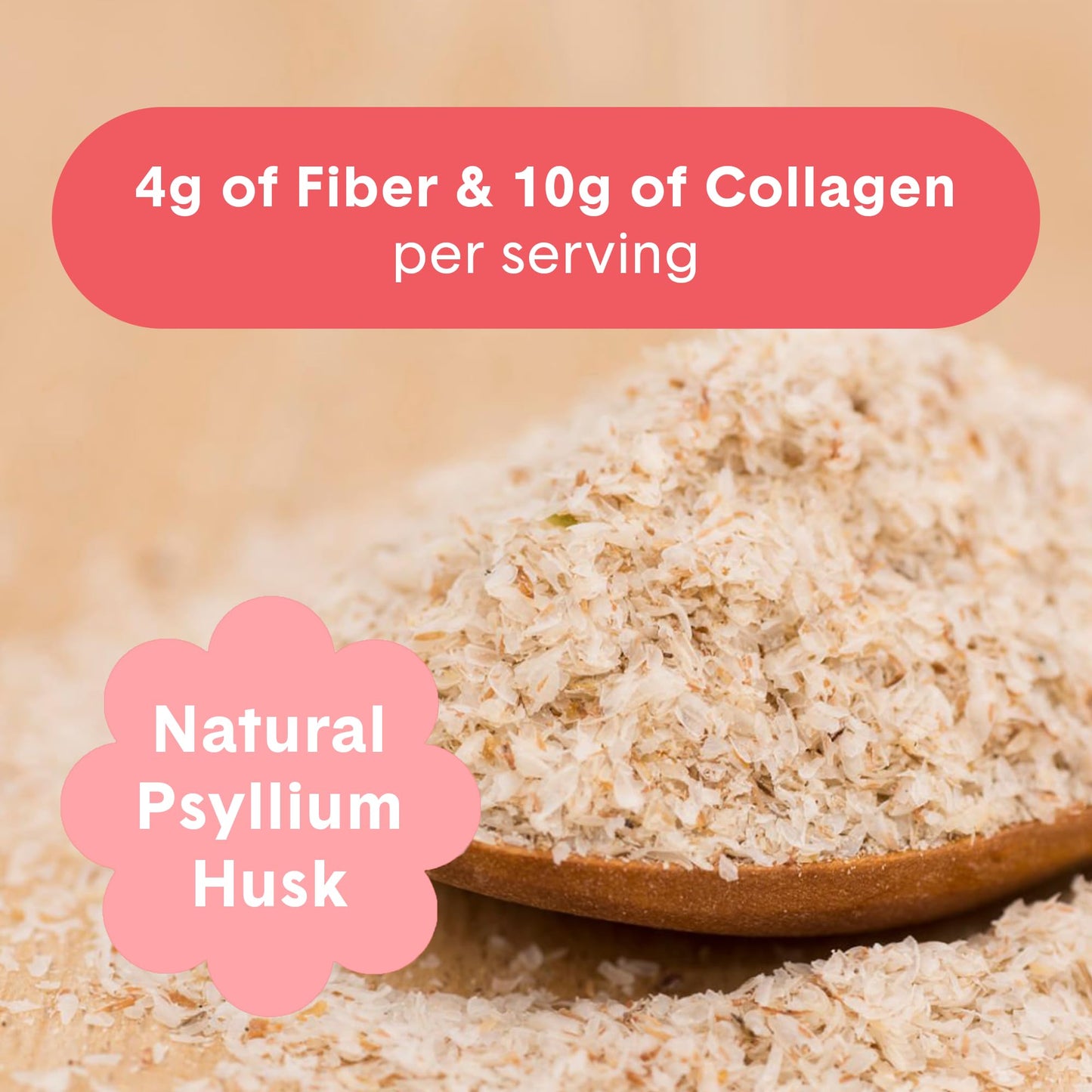 Bellway Super Fiber Powder + Collagen – Sugar-Free Psyllium Husk for Gut Health, Skin & Joints (Strawberry Lemonade)