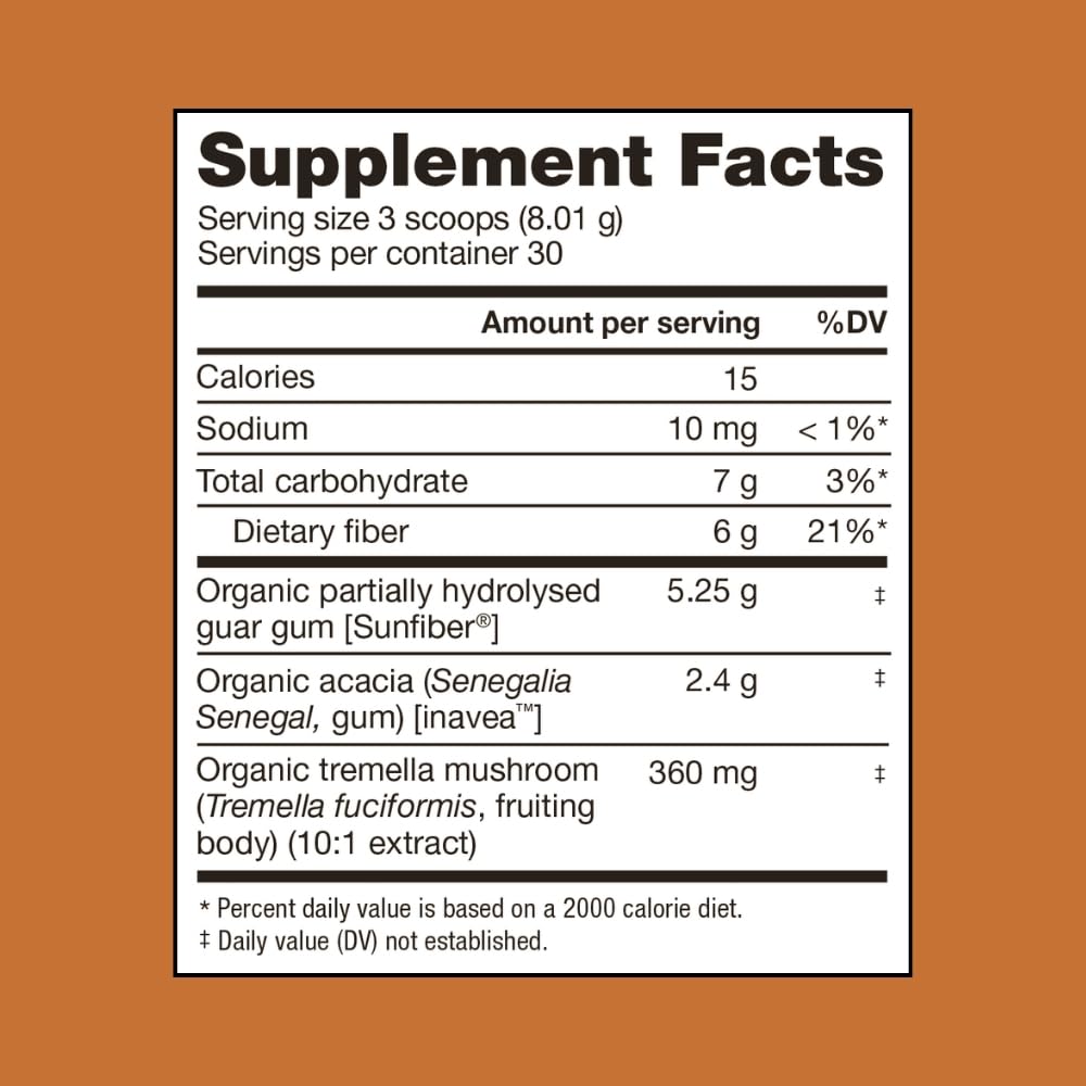 Bend Beauty Gut Glow | Daily Prebiotic Fiber Supplement Powder w/Tremella Mushroom Exract | Digestive Gut Health | 6g of Soluble Fiber per Serving | 100% Organic, Vegan, Sugar Free Fiber | Unflavored
