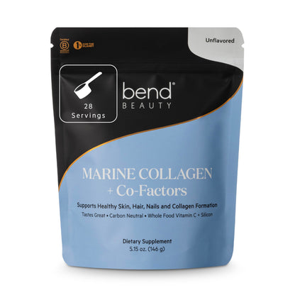 Bend Beauty Marine Collagen + Co-Factors – Unflavored Collagen Powder for Skin, Hair & Nails