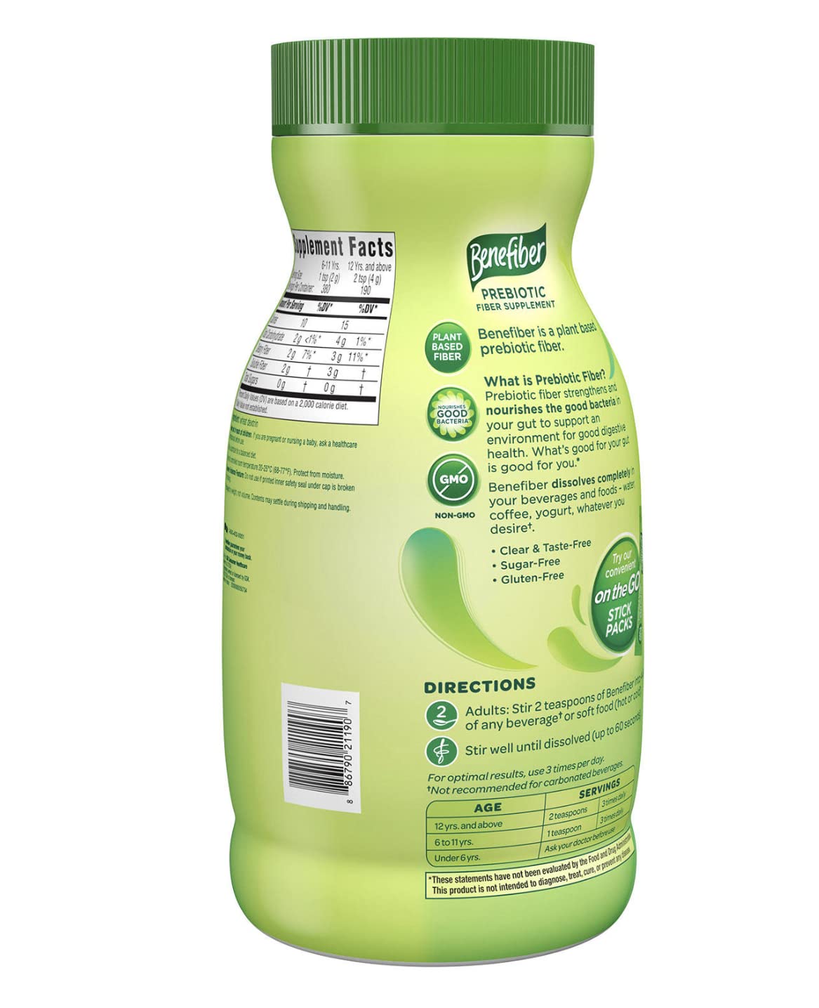 Benefiber Fiber Supplement - 760g, 190 Servings | 100% Natural