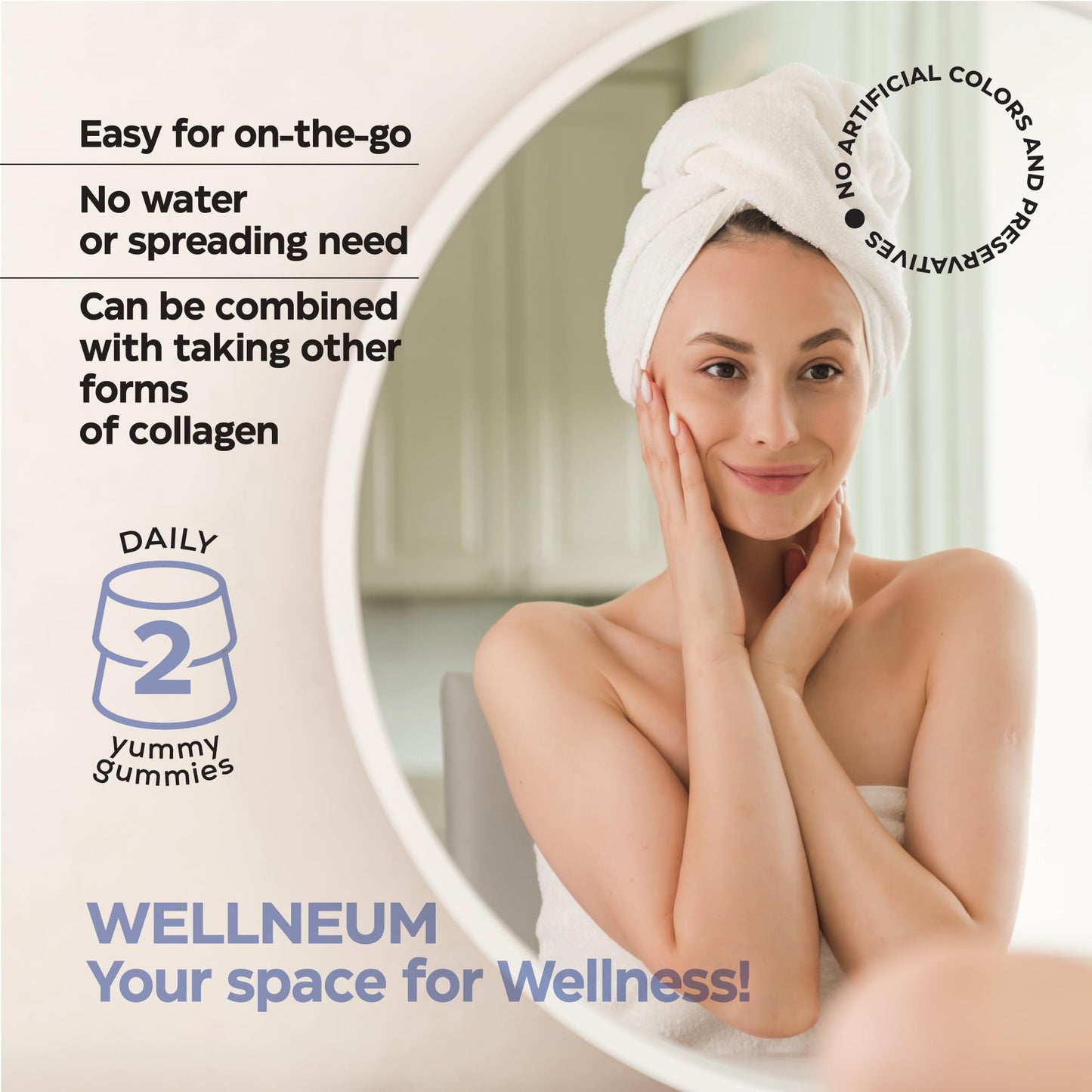Collagen Peptide Gummies for Women & Men – Hair, Skin, Nails & Bones | Sugar Free