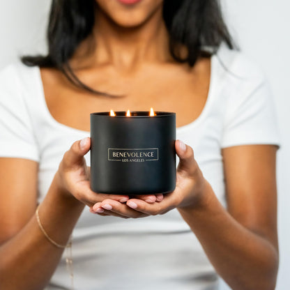 Benevolence LA 3-Wick Candle – Black Berries (Baies) – Large Christmas Scented Soy Candle | 14.5 oz, 45 Hour Burn