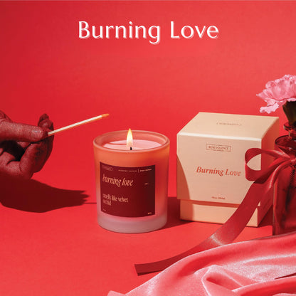 Benevolence LA Burning Love Scented Candles | 10 oz, 40-50 Hour Burn, Love Candle for Women | Romantic Gifts for Women and Men | Gift for Husband, Wife, Girlfriend | Fall Candles - Velvet Orchid