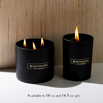 Benevolence LA Charcoal Scented Candle - 10oz Soy Wax, Black Home Candle