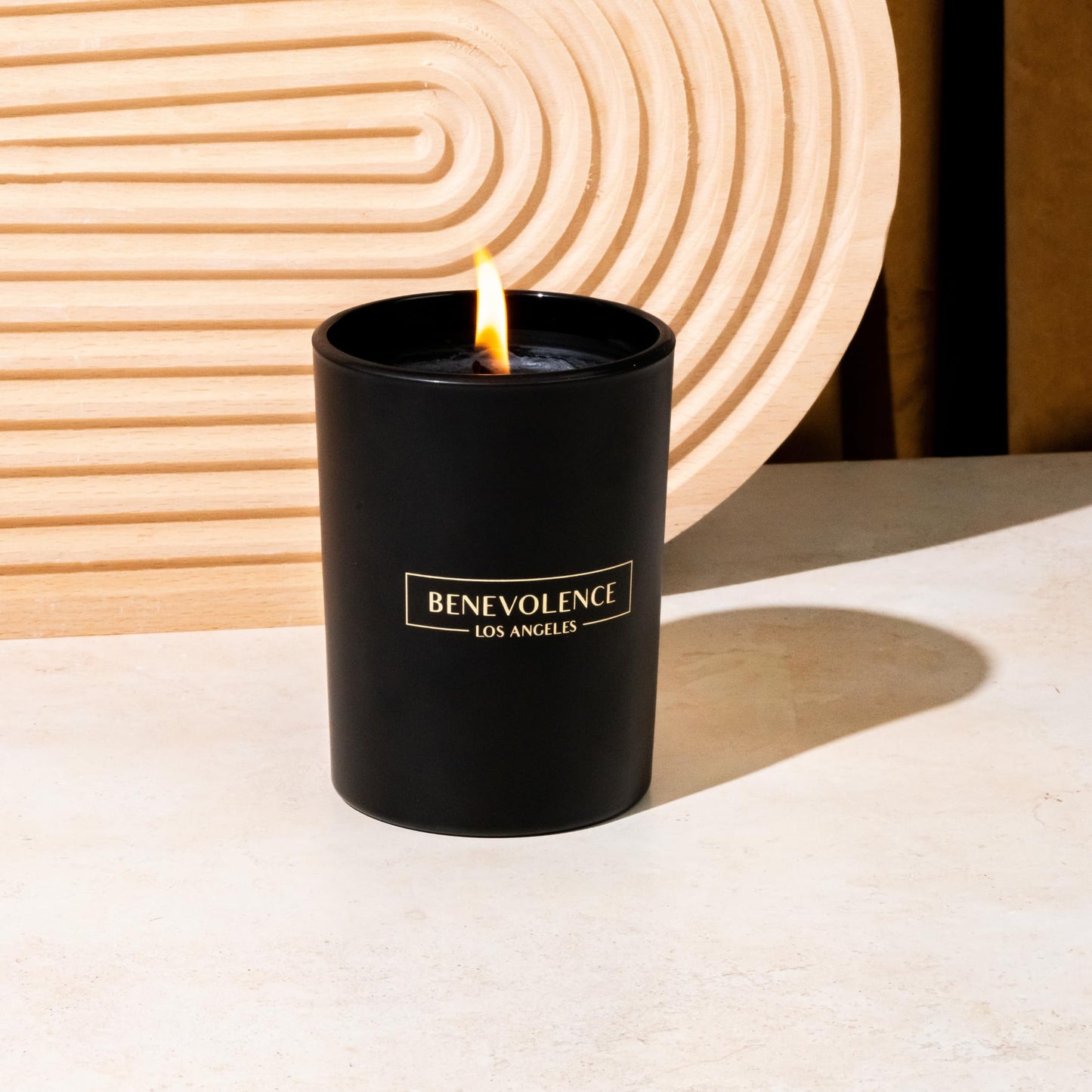 Benevolence LA Charcoal Scented Candle - 10oz Soy Wax, Black Home Candle