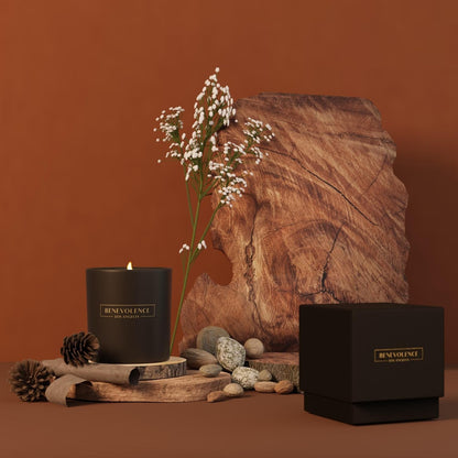 Benevolence LA Oud Wood Christmas Scented Candle – 8oz Soy | Holiday Gift