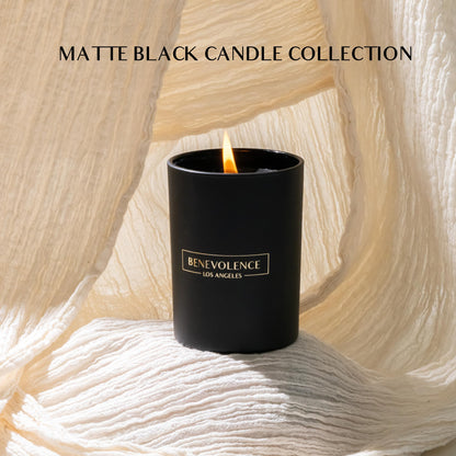 Benevolence LA Santal Scented Candle | 10oz Soy Christmas Candle – Luxury Black Candle for Home & Gifts