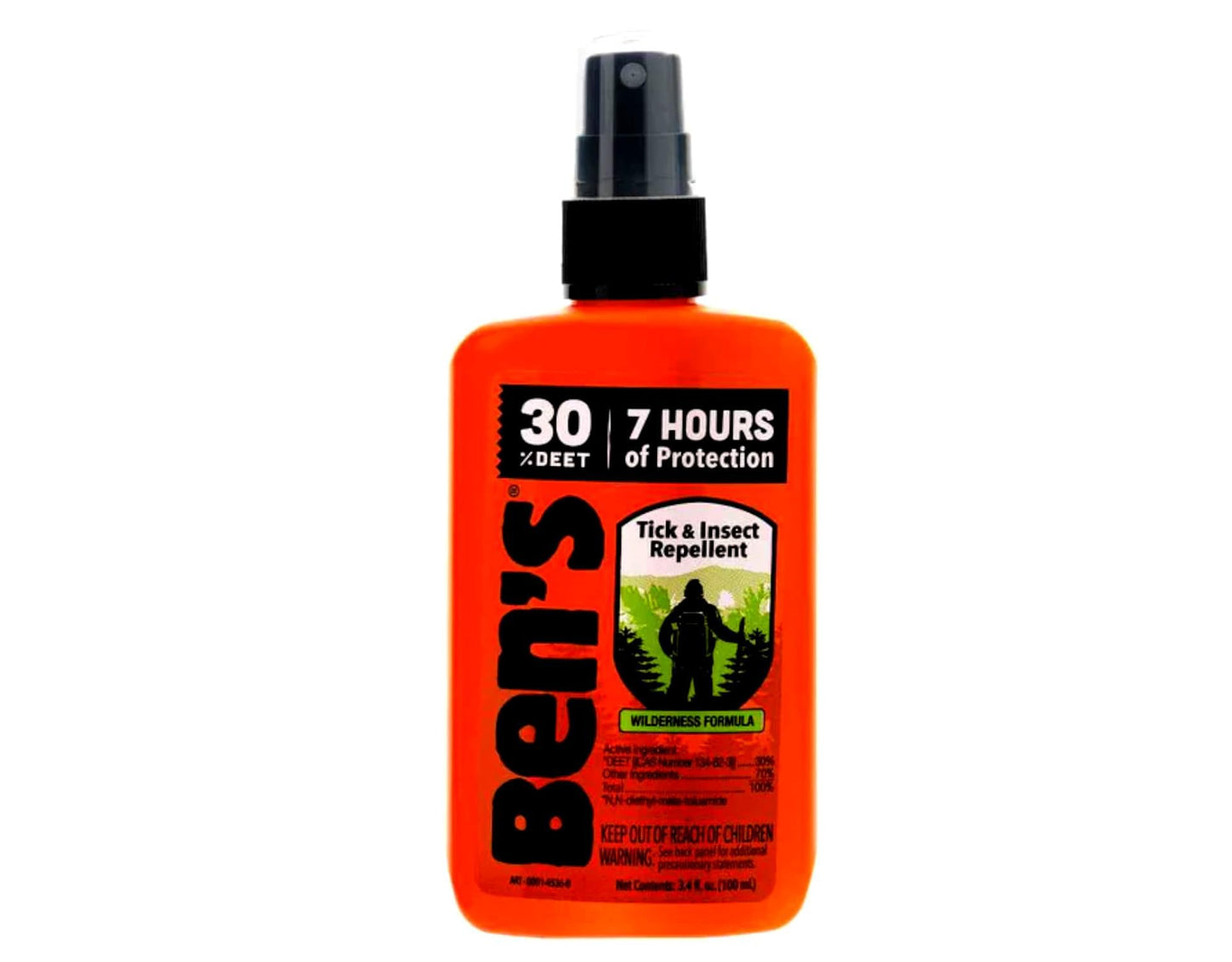 Ben's 30% DEET Mosquito, Tick & Insect Repellent – 3.4 oz Pump