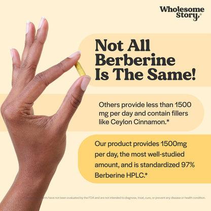 Berberine Supplement 1500mg – 97% Purity | 90 Capsules | Metabolic & Hormonal Support