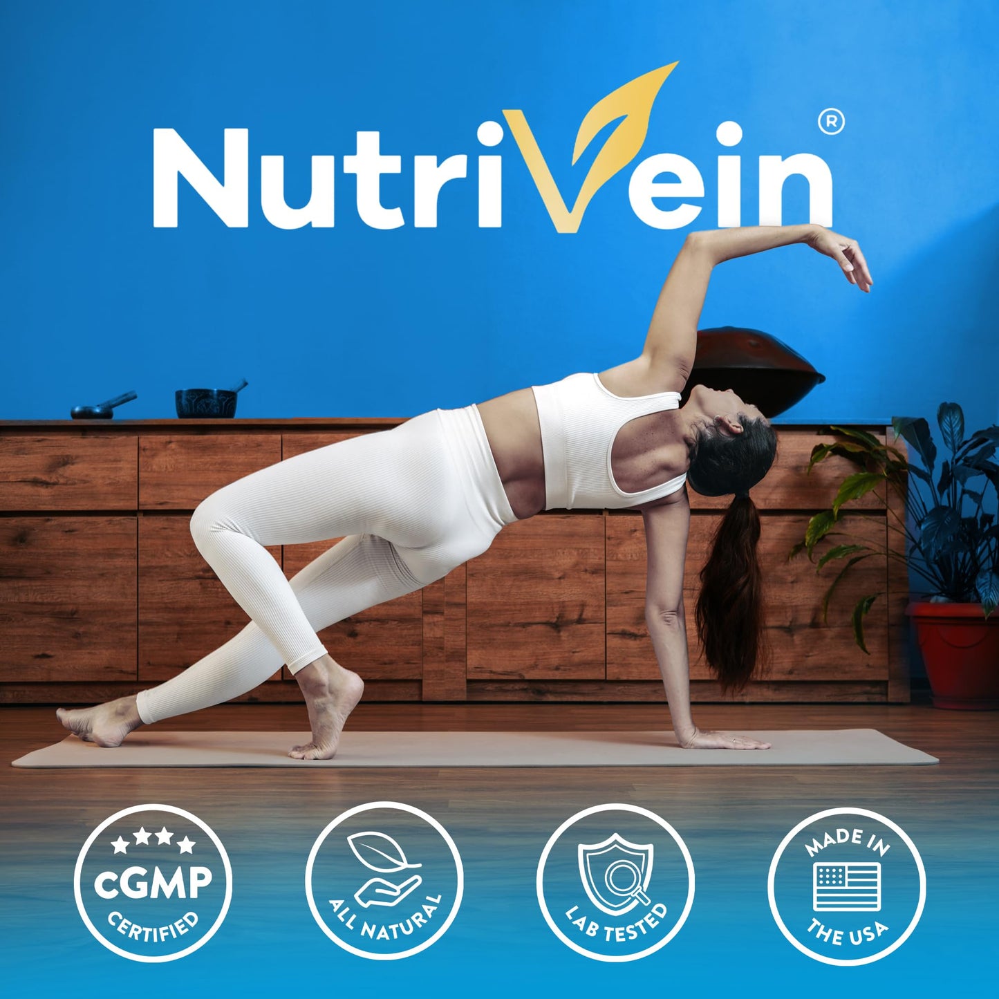 Nutrivein Premium Berberine HCL 1200 mg with Ceylon Cinnamon - 120 Capsules | High-Absorption Berberine for Digestion, Metabolism & Defenses