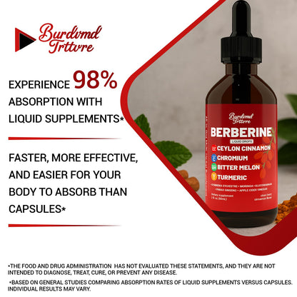 Berberine Drops with Ceylon Cinnamon - Immune & Metabolic Support (4 oz)