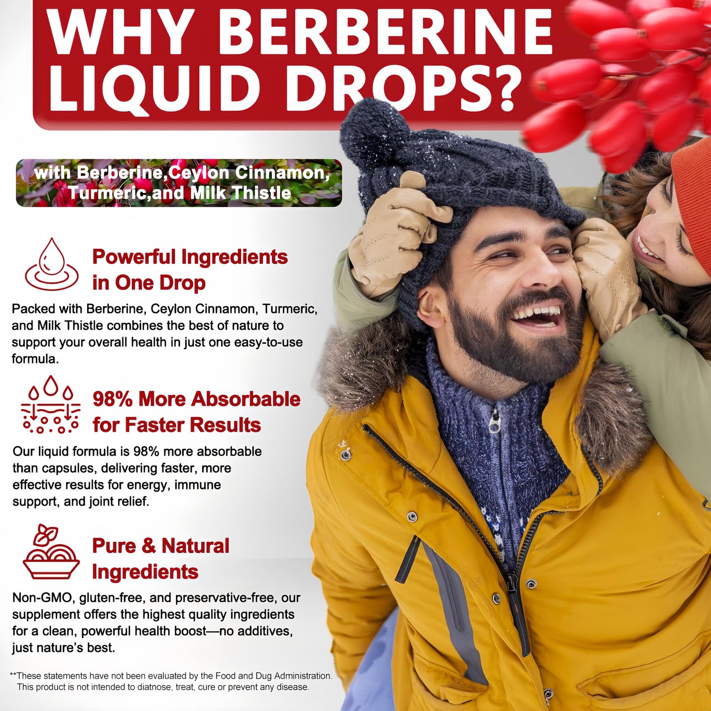 Berberine Drops - 6-in-1 High-Absorption Liquid Berberine (30 Servings)