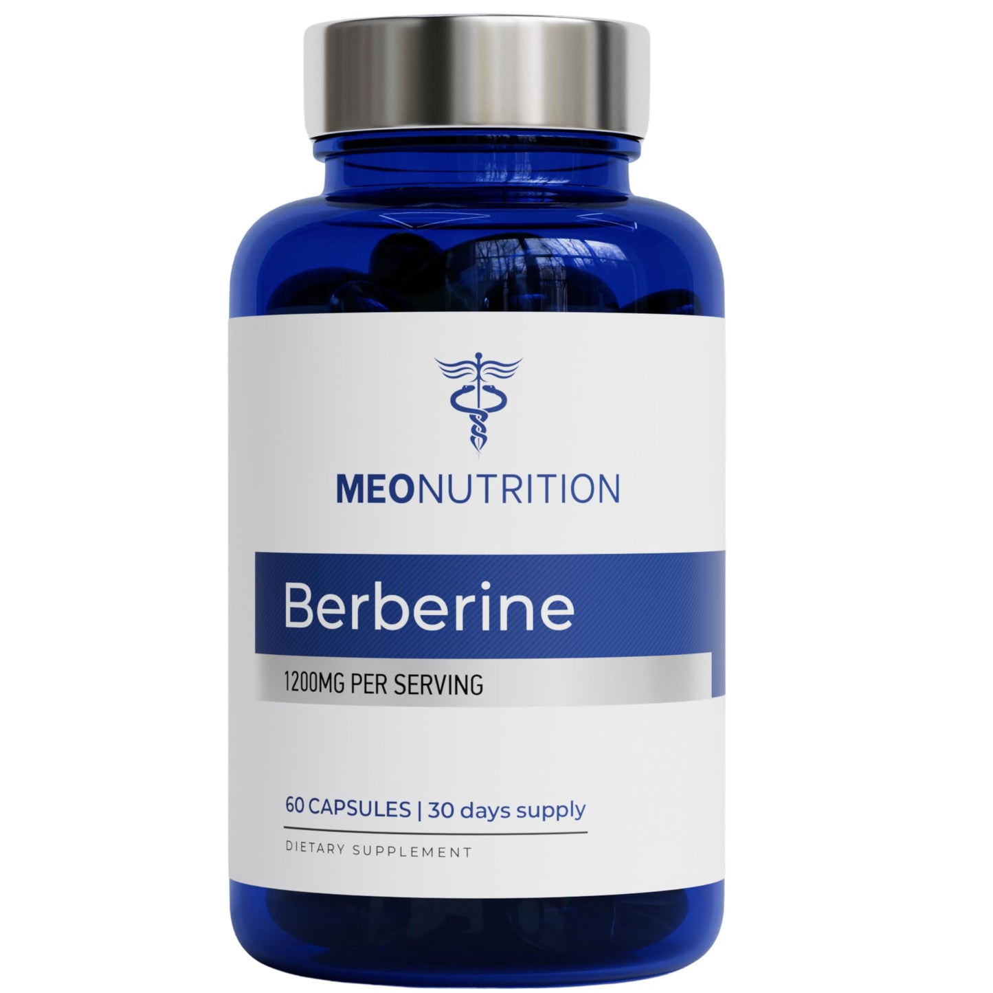 Meo Nutrition Berberine Supplement 1200mg HCI - 60 Capsules | Third-Party Lab Tested, Non-GMO, GMP Certified
