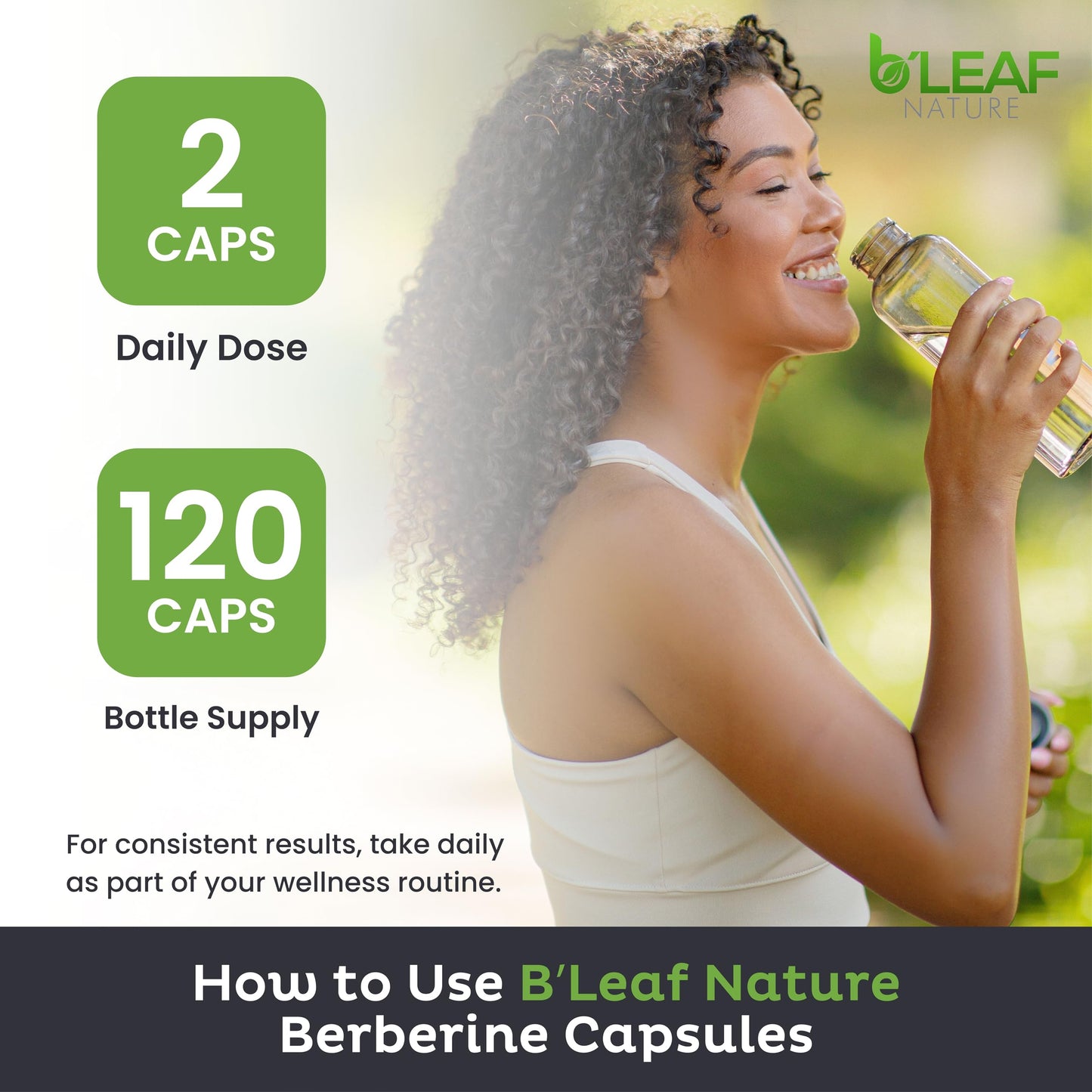 B’Leaf Nature Berberine Phytosome – 120 Capsules (1100mg) – Metabolic & Cardiovascular Support