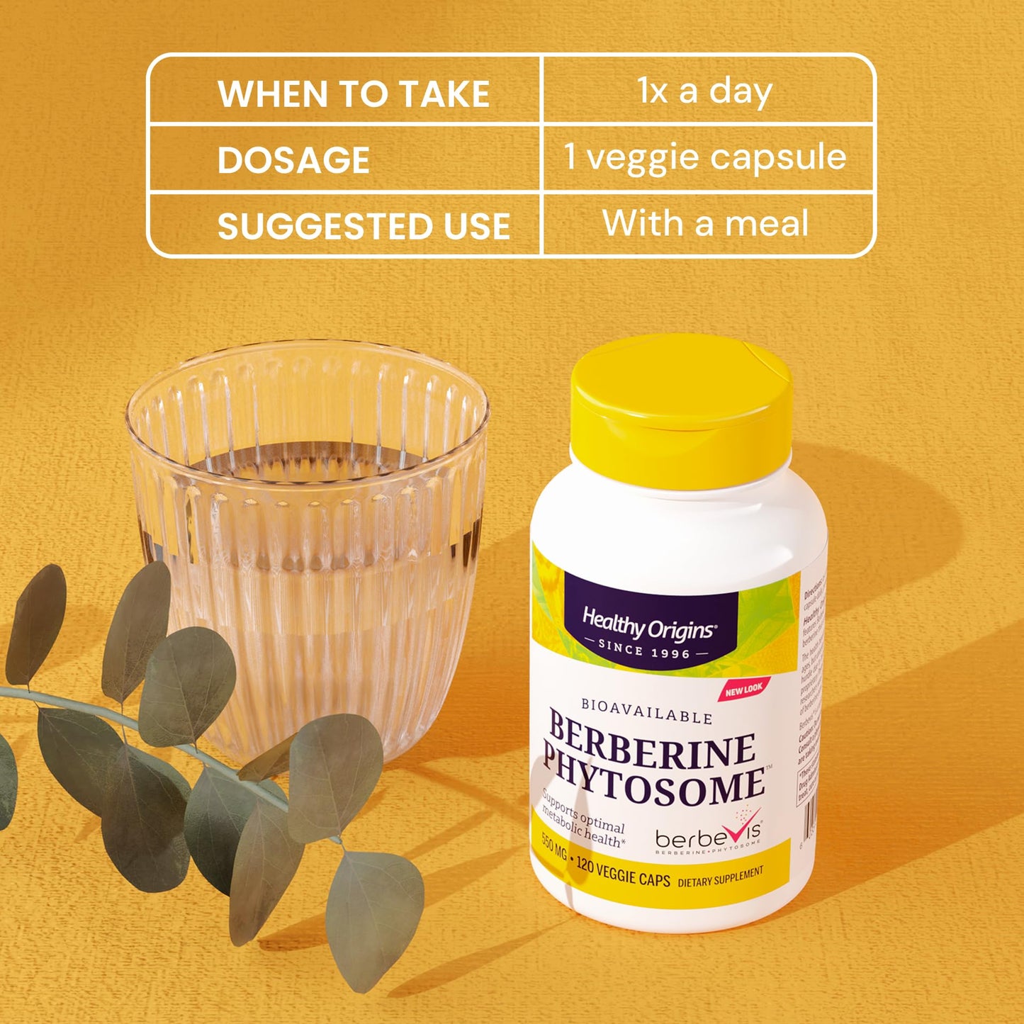Healthy Origins Berberine Phytosome 550 mg (Berbevis) – Metabolic Support