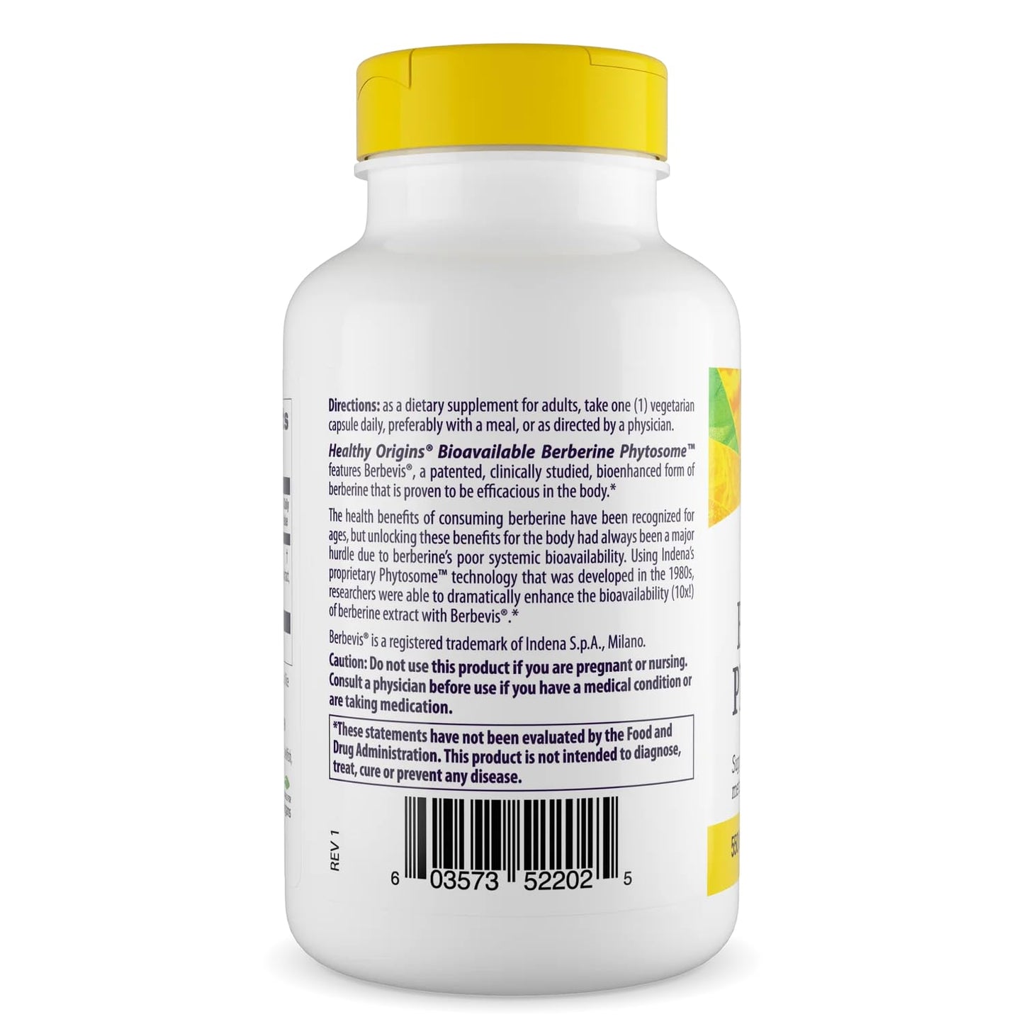 Healthy Origins Berberine Phytosome 550 mg (Berbevis) – Metabolic Support