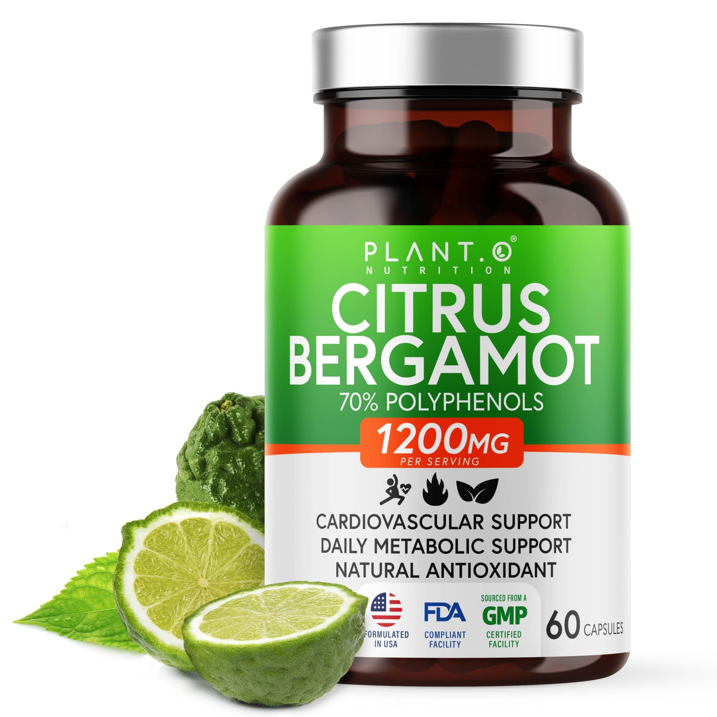 Plant.O Citrus Bergamot 1200mg – 70% Polyphenols | Heart Health