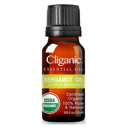 Cliganic Organic Bergamot Essential Oil – 100% Pure, USDA Organic, Non-GMO
